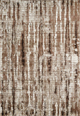Modern Abstract Striated Distressed Dark Beige Area Rug & Runner – 823 D.Beige/D.Beige