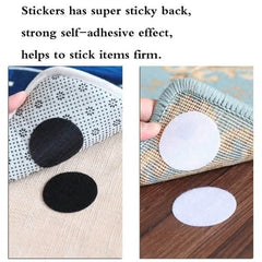 10-Pairs: Anti Curling Carpet Tape Rug Gripper Velcro