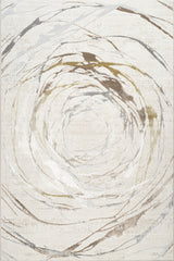 Caesar 50103 Cream area rug top view