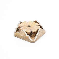 Wooden Coasters for Home & Office Use | Set of 4 | Stylish Drink Coasters