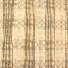 Artisan Hand Woven Jute & Cotton Grey Plaid Rug