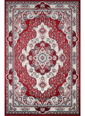 Traditional Persian Paisley Floral Medallion Red Area Rug, Runner & Round Rug – 470 Red