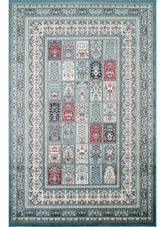 Traditional Persian Bakhtiari Garden Panel Blue Area Rug, Runner & Round Rug – 4763 Blue