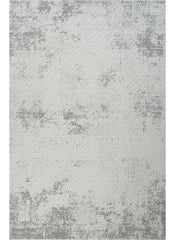 Modern Basketweave Textured Solid Cream & Grey Area Rug & Runner – BT321 Cream Grey