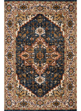 Mongolia 2987A Area Rug Navy/Navy