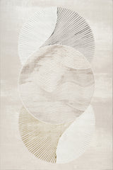Cleopatra 50097 Cream area rug top view