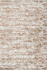 Modern Abstract Brick Mosaic Textured Beige & Rose Area Rug & Runner – 18031 Beige Rose