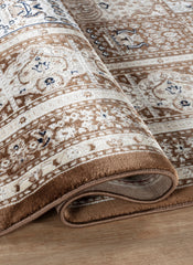 Traditional Persian Bakhtiari Garden Panel Brown Area Rug, Runner & Round Rug – 4763 Brown