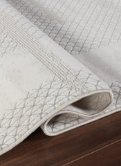 Modern Abstract Brushstroke Lattice Cream & Beige Area Rug & Runner – BT322 Cream Beige