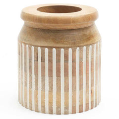 Vase | Decorative Handcrafted Accent Wood Vase | Rustic & Boho Style | Living Room, Bedroom & Entryway