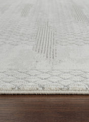 Modern Abstract Brushstroke Lattice Cream & Beige Area Rug & Runner – BT322 Cream Beige