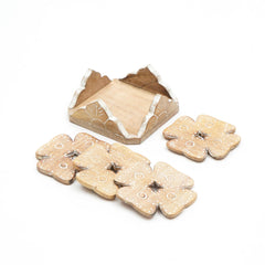 Wooden Coasters for Home & Office Use | Set of 4 | Stylish Drink Coasters
