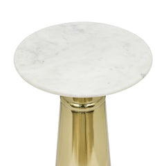 Side Table | White Marble Top | Modern Design