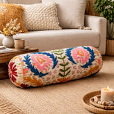 Kantha Charm Bolster | 21x8" | Cotton Fabric