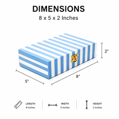 Decorative Box | Striped Resin Rectangle Box | Wood