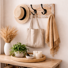 White Wash Wall Hook | Mango Wood | Wooden Hook for Décor