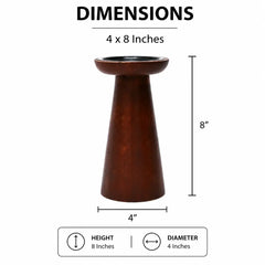 Candle Holder | Natural Finish | Mango Wood | Home Decor