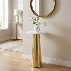 Side Table | White Marble Top | Modern Design