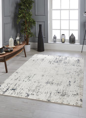 Modern Geometric Fretwork Textured Cream & Navy Area Rug & Runner – BT318 Cream Navy
