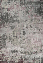 Modern Abstract Distressed Textured Grey & Lilac Area Rug & Runner – 6011 Grey/Lilac