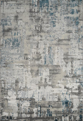 Modern Abstract Distressed Brushstroke Grey & Blue Area Rug & Runner – 6015 Grey/Blue