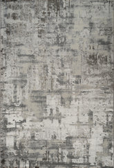 Modern Abstract Distressed Brushstroke Grey & Taupe Area Rug & Runner – 6015 Grey/Vizion