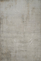 Modern Abstract Concentric Arc Grey & Gold Area Rug & Runner – 6181 Grey/Gold