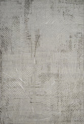 Modern Abstract Concentric Arc Grey & Taupe Area Rug & Runner – 6181 Grey/Vizion