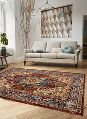 Mongolia 6083B Area Rug Red/Red