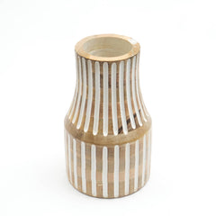 Vase | Decorative Handcrafted Accent Wood Vase | Unique Wooden Home Decor Piece