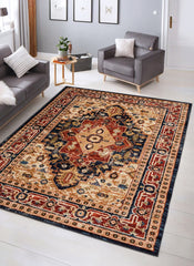 Mongolia 6083B Area Rug Navy/Navy