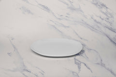 Porcelain Flat Dinner Plate | Uneven Shape | Set of 12