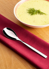 Stainless Steel Dinner Spoon Set of 12 | 8.25", Silver
