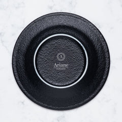 Flat Plate | Black Finish, Porcelain | Set of 12