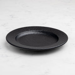 Flat Plate | Black Finish, Porcelain | Set of 12