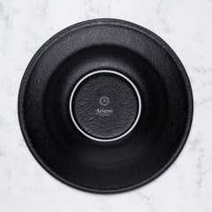 Deep Plate| Black Finish, Porcelain | Set of 6