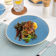 Porcelain Steak Plate | 11.81" Prime Steak Plate | Set of 6