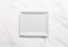 Porcelain Rectangle Plates | Ivory | Pack of 12