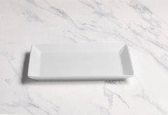 Porcelain Rectangle Plates | Ivory | Pack of 12