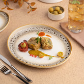 Porcelain Oval Plate | Elevated Oval Platter | Set of 6