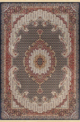 Traditional Persian Mahi Fish Medallion Navy Area Rug & Runner – B924D Navy