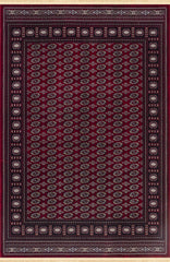 Sultan C669B Red traditional area rug top view with ornate allover pattern and border