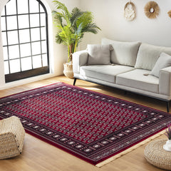 Sultan C669B Red area rug in an elegant living room setting