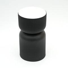 White Marble Side Table | Black Metal Frame | Modern End Table | Stylish Living Room Accent