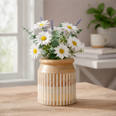 Vase | Decorative Handcrafted Accent Wood Vase | Rustic & Boho Style | Living Room, Bedroom & Entryway