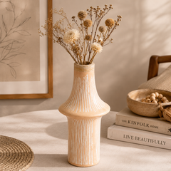 Handcrafted Ecomix Vase | Eco Friendly Decorative Vase (17” / 13.5”)