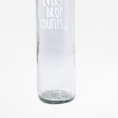 Drop Glass Water Bottle with Ceramic Stopper | Airtight Clear Bottle