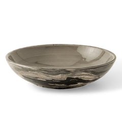 Carbon Ceramic Pasta Bowl 13.5 oz | Black Marbled Serving Bowl