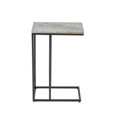 Modern C-Shape Marble Top Side Table | Luxury End Table for Living Room & Bedroom Decor