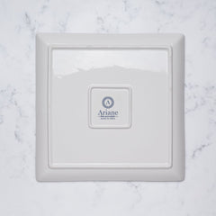 Square Platter With Foot | Porcelain, Palma | Pack of 6